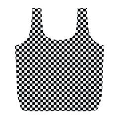 Background Black Board Checker Checkerboard Full Print Recycle Bag (l) by pakminggu
