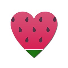 Watermelon Fruit Summer Red Fresh Food Healthy Heart Magnet by pakminggu