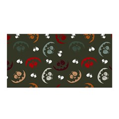 Art Halloween Pattern Creepy Design Digital Papers Satin Wrap 35  X 70  by pakminggu