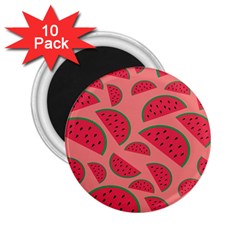 Watermelon Red Food Fruit Healthy Summer Fresh 2 25  Magnets (10 Pack)  by pakminggu