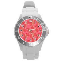 Watermelon Background Watermelon Wallpaper Round Plastic Sport Watch (l) by pakminggu