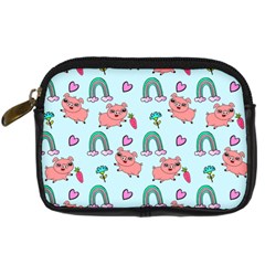 Pigs Pattern Art Design Drawing Sketch Wallpaper Digital Camera Leather Case by pakminggu