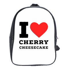 I Love Cherry Cheesecake School Bag (xl) by ilovewhateva