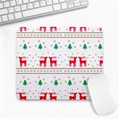 Red Green And Blue Christmas Themed Illustration Large Mousepad by pakminggu