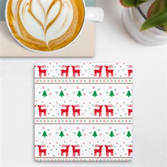 Red Green And Blue Christmas Themed Illustration Uv Print Square Tile Coaster  by pakminggu