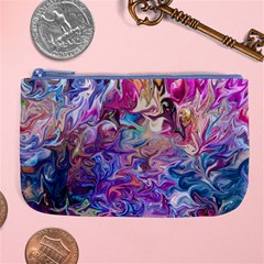 Painted Flames Large Coin Purse by kaleidomarblingart