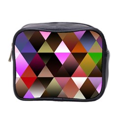 Abstract Geometric Triangles Shapes Mini Toiletries Bag (two Sides) by danenraven