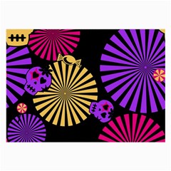 Seamless Halloween Day Of The Dead Large Glasses Cloth (2 Sides) by danenraven