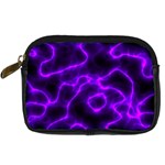 Purple Pattern Background Structure Digital Camera Leather Case Front