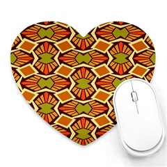 Geometry Shape Retro Trendy Symbol Heart Mousepad by danenraven