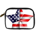 United States Of America Flag Of The United States Independence Day Digital Camera Leather Case Front