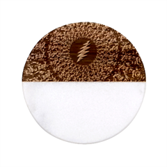 Grateful Dead Classic Marble Wood Coaster (round)  by Mog4mog4