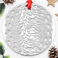 Joy Division Unknown Pleasures Post Punk Round Filigree Ornament (two Sides) by Mog4mog4