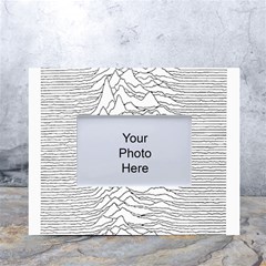 Joy Division Unknown Pleasures Post Punk White Tabletop Photo Frame 4 x6  by Mog4mog4