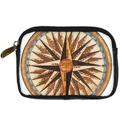 Vintage Sign Nautical Ship Compas Digital Camera Leather Case by Mog4mog4