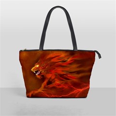 Fire Lion Flames Light Mystical Dangerous Wild Classic Shoulder Handbag by Mog4mog4