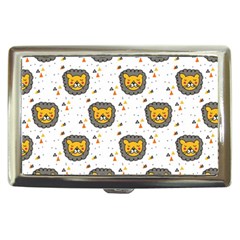 Lion Heads Pattern Design Doodle Cigarette Money Case by Mog4mog4