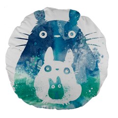 My Neighbor Totoro Large 18  Premium Round Cushions by Mog4mog4