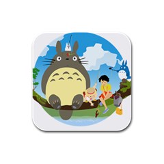 My Neighbor Totoro Totoro Rubber Square Coaster (4 Pack) by Mog4mog4