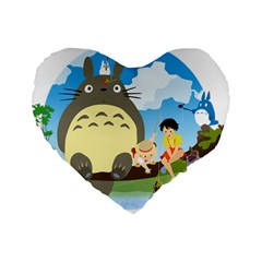 My Neighbor Totoro Totoro Standard 16  Premium Heart Shape Cushions by Mog4mog4