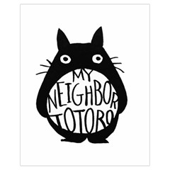 My Neighbor Totoro Black And White Drawstring Bag (small) by Mog4mog4