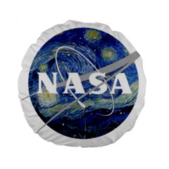 Vincent Van Gogh Starry Night Art Painting Planet Galaxy Standard 15  Premium Round Cushions by Mog4mog4