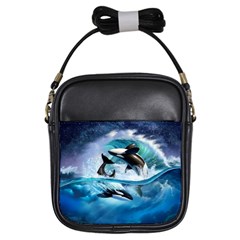 Orca Wave Water Underwater Girls Sling Bag by Mog4mog4