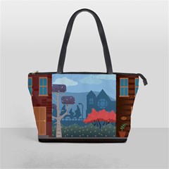 Town Vector Illustration Illustrator City Urban Classic Shoulder Handbag by Mog4mog4