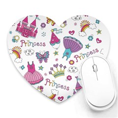 Princess Element Background Material Heart Mousepad by Bakwanart