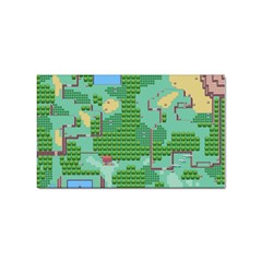 Green Retro Games Pattern Sticker Rectangular (100 Pack) by Bakwanart