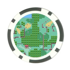 Green Retro Games Pattern Poker Chip Card Guard (10 Pack) by Bakwanart