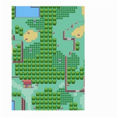 Green Retro Games Pattern Large Garden Flag (two Sides) by Bakwanart