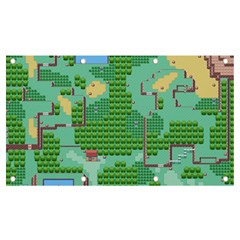 Green Retro Games Pattern Banner And Sign 7  X 4  by Bakwanart