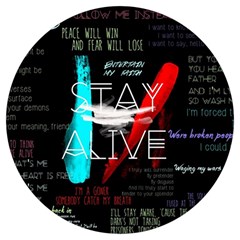 Stay Alive Round Trivet by Bakwanart