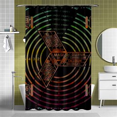 Black And Green Area Rug Neon Genesis Evangelion Computer Communication Shower Curtain 48  X 72  (small)  by Bakwanart