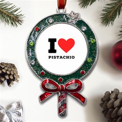 I Love Pistachio Metal X mas Lollipop With Crystal Ornament by ilovewhateva