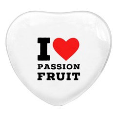 I Love Passion Fruit Heart Glass Fridge Magnet (4 Pack) by ilovewhateva