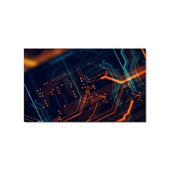 Abstract Colorful Circuit Sticker (rectangular) by Bakwanart