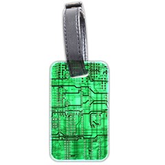 Green Circuit Board Computer Luggage Tag (two Sides) by Bakwanart