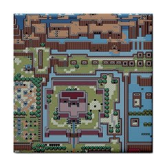 Arcade Game Retro Pattern Tile Coaster by Bakwanart