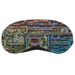 Arcade Game Retro Pattern Sleeping Mask by Bakwanart