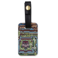 Arcade Game Retro Pattern Luggage Tag (one Side) by Bakwanart