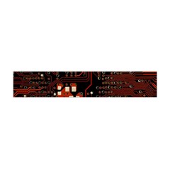 Red Computer Circuit Board Premium Plush Fleece Scarf (mini) by Bakwanart