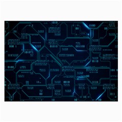 Technology Computer Circuit Boards Electricity Cpu Binary Large Glasses Cloth by Bakwanart