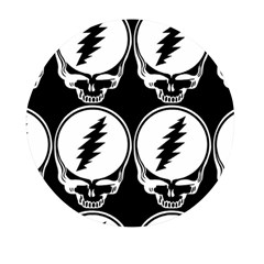 Black And White Deadhead Grateful Dead Steal Your Face Pattern Mini Round Pill Box (pack Of 5) by 99art