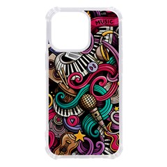 Doodle Colorful Music Doodles Iphone 13 Pro Tpu Uv Print Case by 99art