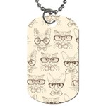 Seamless Pattern Hand Drawn-cats-with Hipster Accessories Dog Tag (One Side) Front