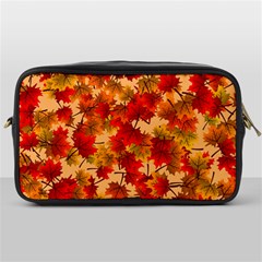 Wallpaper Background Autumn Fall Toiletries Bag (one Side) by Vaneshart