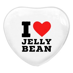 I Love Jelly Bean Heart Glass Fridge Magnet (4 Pack) by ilovewhateva