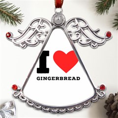 I Love Gingerbread Metal Angel With Crystal Ornament by ilovewhateva